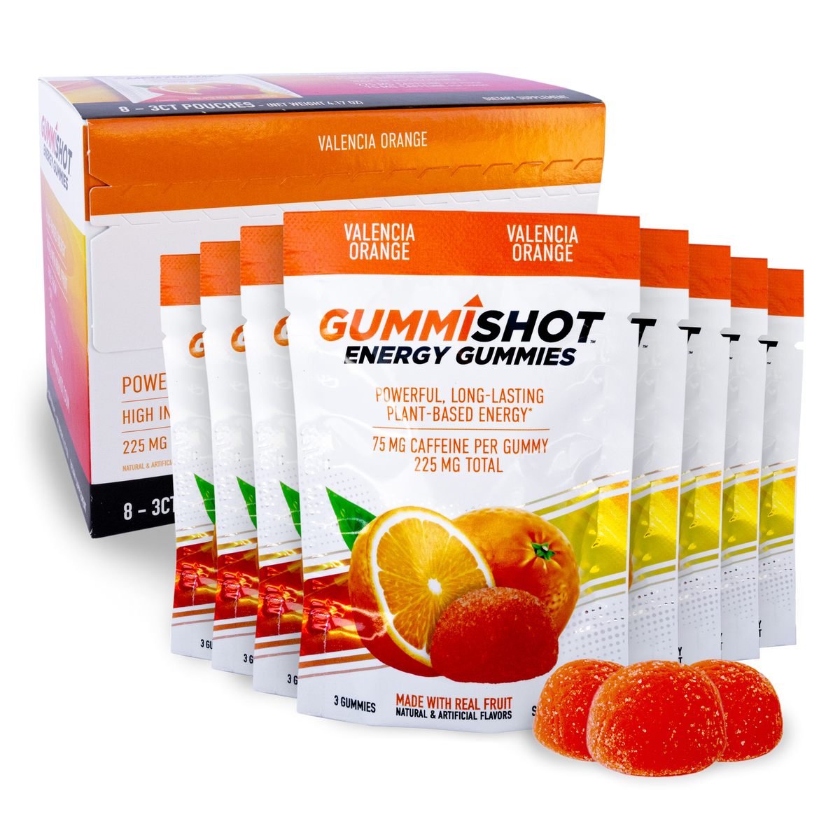 GummiShot Energy Gummies PlantBased Caffeine Chews for OnTheGo