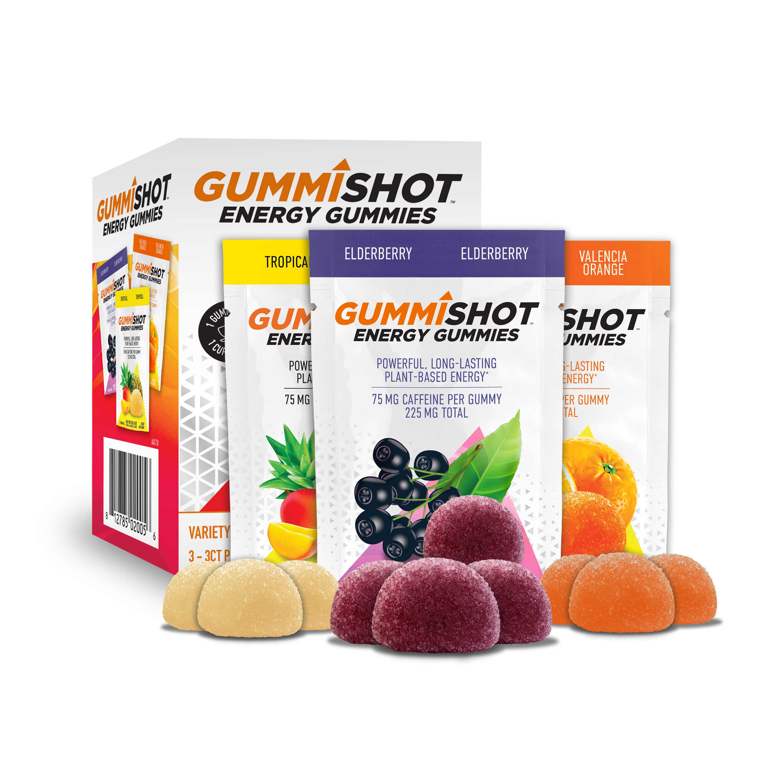 GummiShot Energy Gummies  Plant-Based Caffeine Chews for On-The-Go
